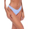 Ocean Blues Women’s Cheeky Brazilian Cut Bikini Bottom(Sea Blue)