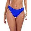 Ocean Blues Women’s Cheeky High Leg Bikini Bottom Mid Rise Swim Bottom(Royal Blue)