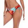 Ocean Blues Women’s Full Coverage Swim Bottom Tie Sides Bikini Bottom(Blue Floral)