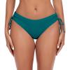 Ocean Blues Women’s Full Coverage Swim Bottom Tie Sides Bikini Bottom(Dark Green)