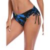 Ocean Blues Women’s Full Coverage Swim Bottom Tie Sides Bikini Bottom(Feather Print)