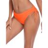 Ocean Blues Women’s Full Coverage Swim Bottom Tie Sides Bikini Bottom(Orange-red)