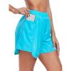 Ocean Blues Women’s High Waisted Board Shorts UPF 50+ Swim Shorts Quick Dry Trunks with Liner(Sky Blue)