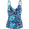 Ocean Blues Women’s Retro Tankini Swimsuit Shirring Tummy Control Tankini Top Only(Multi Floral)