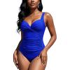 Ocean Blues Women’s Slimming One Piece Swimsuits Tummy Control Bathing Suit Supportive Shaping Swimwear for Women(Royal Blue)