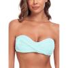 Ocean Blues Women’s Strapless Swimsuits for Women Bandeau Bikini Top Tie Back Halter Bathing Suit Top(Eggshell Blue)