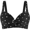 Ocean Blues Women’s Supportive Bikini Top Molded Swimsuit Top Without Wire(Black Polka Dot)
