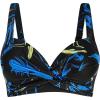 Ocean Blues Women’s Supportive Bikini Top Molded Swimsuit Top Without Wire(Feather Print)