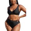 Ocean Blues Women’s Triangle Bikini Set High Waisted Two Piece Bathing Suit Sexy Mesh Bikini(Black)