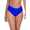 Ocean Blues Women’s Twist Bikini Bottom Ruched Bathing Suit Bottom Mid Rise Swim Bottom(Royal Blue)