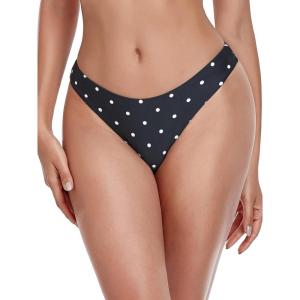 Ocean Blues Women’s Cheeky Brazilian Cut Bikini Bottom(Polka Dot)