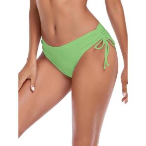 Ocean Blues Women’s Full Coverage Swim Bottom Tie Sides Bikini Bottom(Avocadd Green)