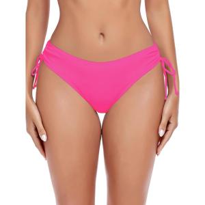 Ocean Blues Women’s Full Coverage Swim Bottom Tie Sides Bikini Bottom(Hot Pink)