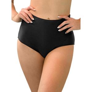 Ocean Blues Women’s High Waisted Bikini Bottom Full Coverage Swimsuit(Black)
