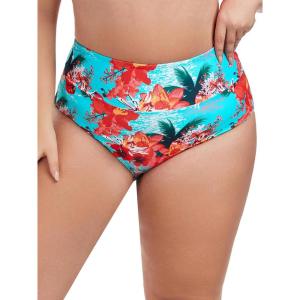 Ocean Blues Women’s Plus Size High Waisted Bikini Bottom Full Coverage Swim Bottom(Blue Floral)