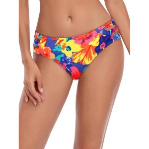 Ocean Blues Women’s Strappy Bikini Bottom Full Coverage Swim Briefs(Colorful Floral)
