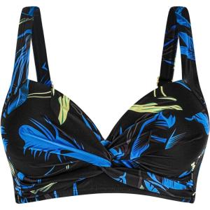 Ocean Blues Women’s Supportive Bikini Top Molded Swimsuit Top Without Wire(Feather Print)