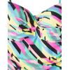 Ocean Blues Women’s Bandeau One Pieces Swimsuit Molded Cups Shirring Tummy Control Bathing Suit(Multicolored)