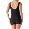 Ocean Blues Women’s Boyshort Swimsuit with Built-in Bra Active One Piece Bathing Suit Modest Athletic Swimwear(Black)