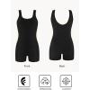 Ocean Blues Women’s Boyshort Swimsuit with Built-in Bra Active One Piece Bathing Suit Modest Athletic Swimwear(Black)