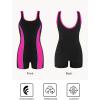 Ocean Blues Women’s Boyshort Swimsuit with Built-in Bra Active One Piece Bathing Suit Modest Athletic Swimwear(Hot Pink)