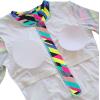Ocean Blues Women’s Long Sleeve One Piece Bathing Suit Athletic Boyleg One Piece Swimsuit UPF 50+ Sun Protection Rash Guard(Neon Striped)
