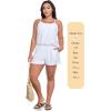 Ocean Blues Women’s Plus Size One Piece Bathing Suit Romper Style Loose Fit Swimsuit(White)