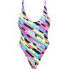 Ocean Blues Women’s Sexy Thong One Piece Swimsuit High Cut Adjustable One Piece Bathing Suits(Multicolor)