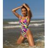Ocean Blues Women’s Sexy Thong One Piece Swimsuit High Cut Adjustable One Piece Bathing Suits(Multicolor)