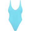 Ocean Blues Women’s Sexy Thong One Piece Swimsuit High Cut Adjustable One Piece Bathing Suits(Sky Blue)