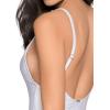 Ocean Blues Women’s Sexy Thong One Piece Swimsuit High Cut Adjustable One Piece Bathing Suits(White)