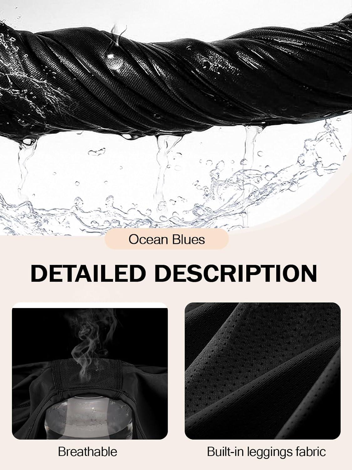 image:imageOcean Blues Womens High Waisted Swim Skirt Tummy Control Skirted Swimsuit Bottom with Mesh LinerBlack
