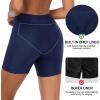 Ocean Blues Women’s 5″ High Waisted Swim Shorts Mesh Sides Board Shorts(Navy Blue)