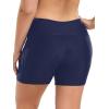 Ocean Blues Women’s 5″ Plus Size High Waisted Swim Shorts with Pockets Board Shorts(Navy Blue)