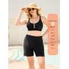 Ocean Blues Women’s 7″ Board Shorts with Liner Quick Dry High Waisted Swim Shorts(Black)