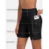 Ocean Blues Women’s 7″ Board Shorts with Liner Quick Dry High Waisted Swim Shorts(Black)
