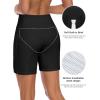Ocean Blues Women’s 7″ Board Shorts with Liner Quick Dry High Waisted Swim Shorts(Black)