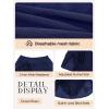 Ocean Blues Women’s High Waisted Mesh Swim Skirt Ruched Side Adjustable Skirted Built-in Briefs(Navy Blue)