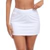 Ocean Blues Women’s High Waisted Swim Skirt Tummy Control Skirted Swimsuit Bottom with Mesh Liner(White)