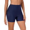 Ocean Blues Women’s 5″ High Waisted Swim Shorts Mesh Sides Board Shorts(Navy Blue)