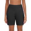 Ocean Blues Women’s 7″ Board Shorts with Liner Quick Dry High Waisted Swim Shorts(Black)