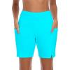 Ocean Blues Women’s 7″ Board Shorts with Liner Quick Dry High Waisted Swim Shorts(Sky Blue)