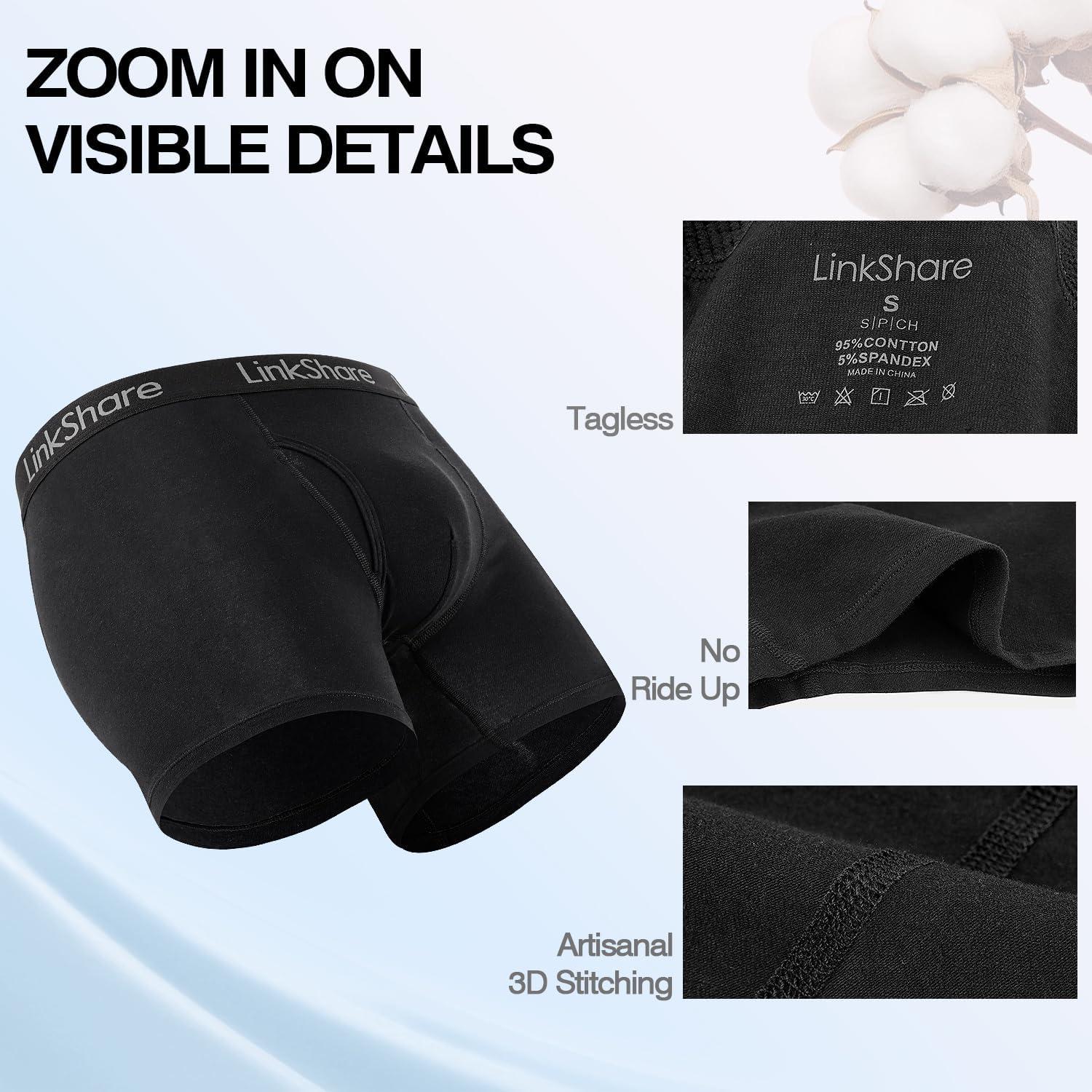 image:imageOcean Blues Soft Breathable Mens Boxer Briefs 5 Pack Mens Underwear Comfortable Choice for Daily WearBlackNavy BlueBlue