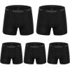 Ocean Blues Soft Breathable Men’s Boxer Briefs 5 Pack Men’s Underwear Comfortable Choice for Daily Wear(Black)