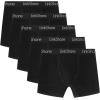 Ocean Blues Soft Breathable Men’s Boxer Briefs 5 Pack Men’s Underwear Comfortable Choice for Daily Wear(Black)