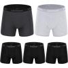 Ocean Blues Soft Breathable Men’s Boxer Briefs 5 Pack Men’s Underwear Comfortable Choice for Daily Wear(Black/Light Grey/Dark Grey)