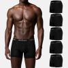 Ocean Blues Soft Breathable Men’s Boxer Briefs 5 Pack Men’s Underwear Comfortable Choice for Daily Wear(Black/Light Grey/Dark Grey)