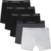 Ocean Blues Soft Breathable Men’s Boxer Briefs 5 Pack Men’s Underwear Comfortable Choice for Daily Wear(Black/Light Grey/Dark Grey)