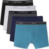 Ocean Blues Soft Breathable Men’s Boxer Briefs 5 Pack Men’s Underwear Comfortable Choice for Daily Wear(Black/Navy Blue/Blue/Light Grey/Dark Grey)