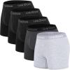 Ocean Blues Soft Breathable Men’s Boxer Briefs 5 Pack Men’s Underwear Comfortable Choice for Daily Wear(Black/Light Grey/Dark Grey)